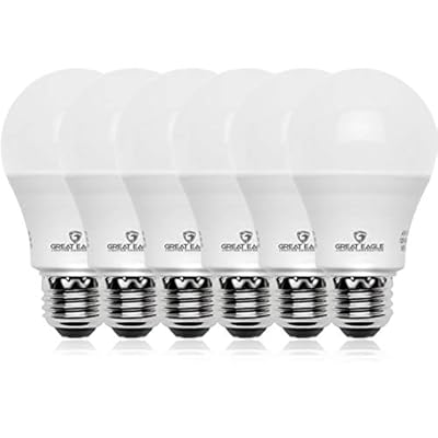 Great Eagle Lighting Corporation 100W Equivalent LED A19 Light Bulb 1500 Lumens Cool White 4000K Dimmable UL Listed (6 Pack)