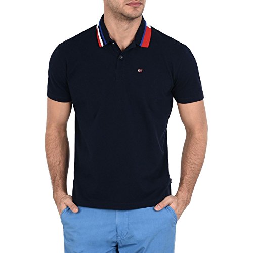 Image of Napapijri Eqit Mens Polo Blu Marine S