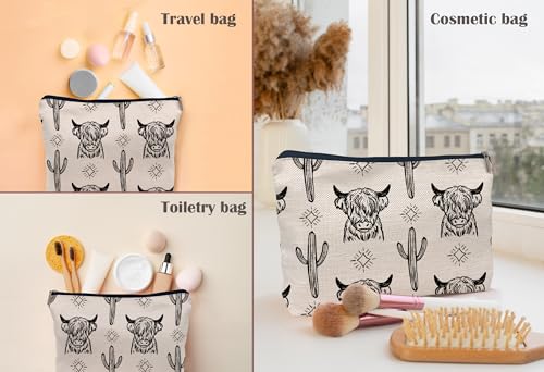 Image of Western Makeup Bag Set of 2,Western Gifts For Women,Cow Makeup Bag,Cowgirl Stuff, Stuff For Women,Cowgirl Gifts