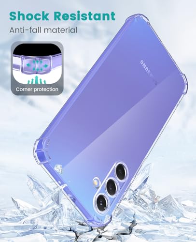 Image of Plain Flexible Bumper Exclusive Transparent Shockproof Silicone Protective Back Cover for Samsung Galaxy A35 - Transparent