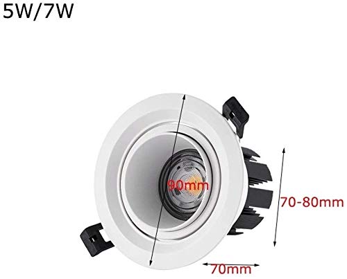 Spotlight encastré LED 7W pour une ambiance de salon chaleureuse avec focus réglable