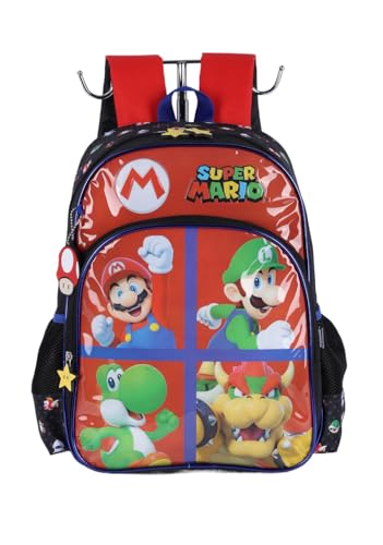 Luxcel, Mochila Infantil Escolar Personagem Super Mário Original Cor:Vermelho