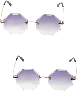 2 Peças De Óculos De Sol Sem Aro Óculos De Sol Da Moda Óculos De Sol Divertidos Óculos De Sol Quay Óculos De Sol Para Mulheres Óculos De Sol Da Moda Para Mulheres Óculos De Sol