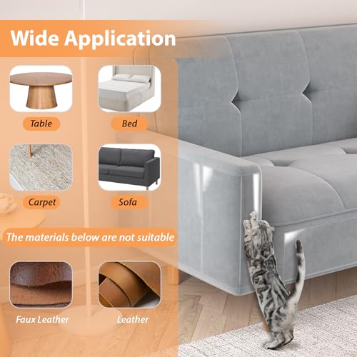 Protetores de móveis para gatos, pacote com 10 protetores de sofá transparentes da Cat Scratch Guard