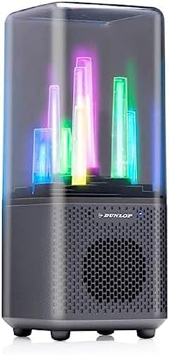 Dunlop głośnik Bluetooth ze światłem 9 diod LED 1200 mAh 218 x 95 x 93 mm czarny
