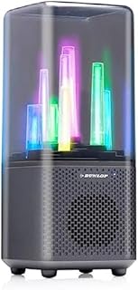 Dunlop głośnik Bluetooth ze światłem 9 diod LED 1200 mAh 218 x 95 x 93 mm czarny