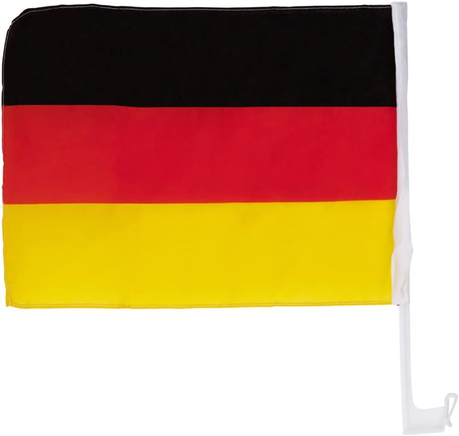 Idena 8310097 Car Flag Germany, Size 30 x 45 cm, National Flag, Black, Red, Gold, Window Flag, World Cup, European Champion, Football, Handball, Fan Item, Car Window