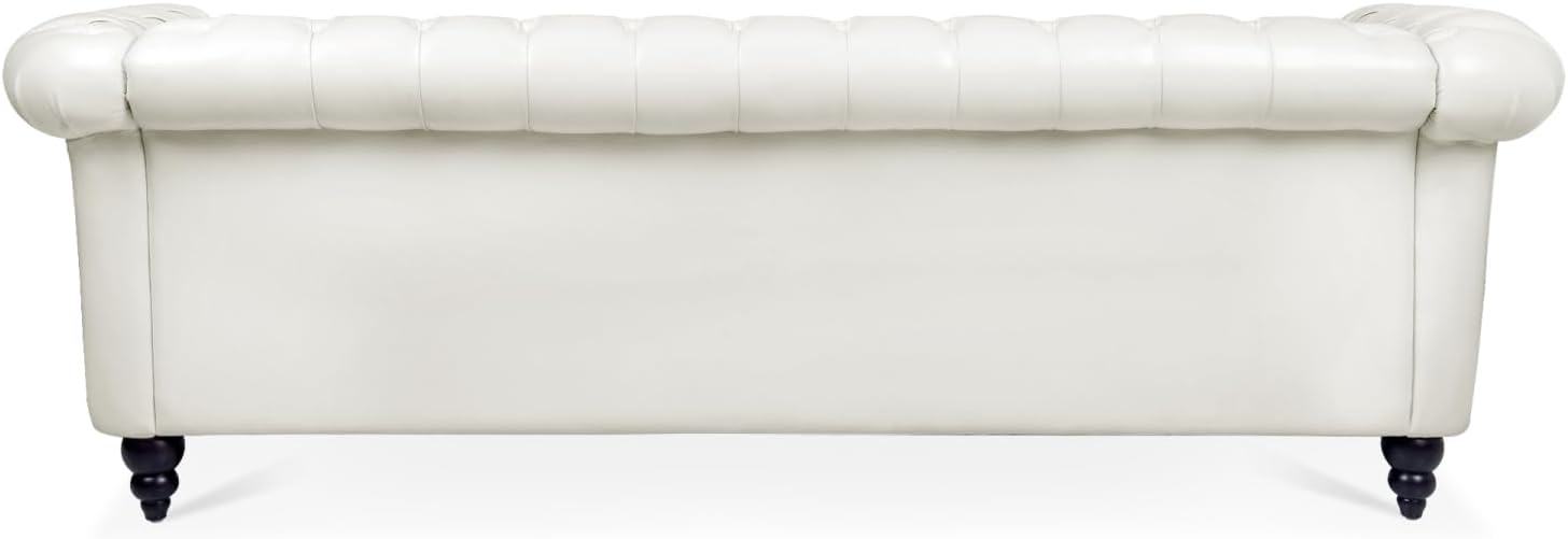 84.65" Rolled Arm Chesterfield 3 Seater Sofa
