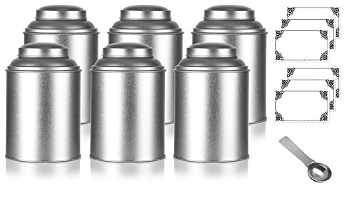 Round Stackable Tea Tin Canister Containers 5.4