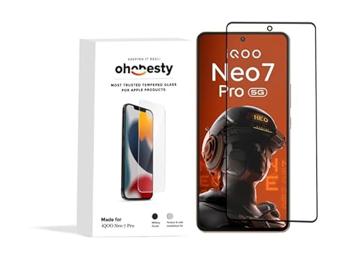 Mothca by OHONESTY Edge to Edge Tempered Glass for iQOO Neo 7 Pro 5G, iQOO Neo 7 5G, iQOO 11 5G, iQOO 9T 5G (6.78 Inch) with Easy Self Installation…