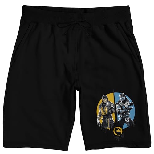 Bioworld Mortal Kombat Klassic Characters Men's Black Sleep Pajama Shorts