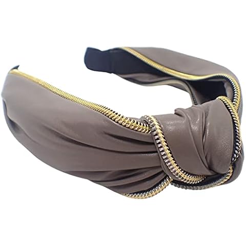 Topkids Leather Zip Knot Alice Band for Women Cover