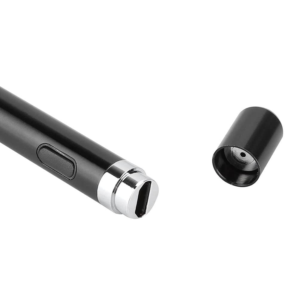 Sxhlseller Penna Capacitiva Attiva per Dispositivi e Tablet, Pennino in Metallo Ad Alta Precisione da 1,45 Mm con Batteria Ricaricabile e Autonomia di 10 Ore, Nera (BLACK)