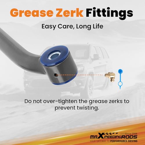 maXpeedingrods 2.5-6" Front Adjustable Track Bar for Jeep Wrangler JL/JT Gladiator 2018-2023 4WD with Grease Zerk Fittings by maXpeedingrods - Image 4