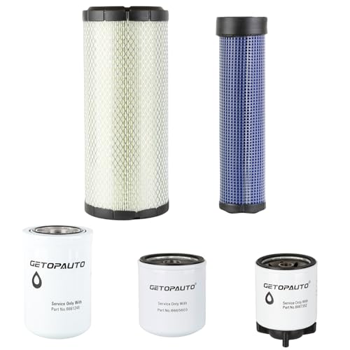 GETOPAUTO 6661248 6667352 6665603 6666375 6666376 Maintenance Filter Kit Compatible With Bobcat 863 863G 864 864G 873 873G 883 T200 A300 A220 S250