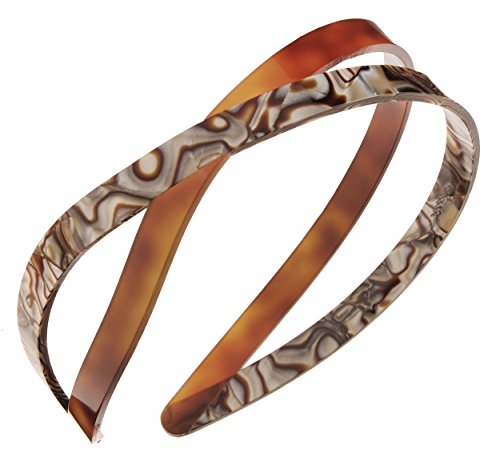 France Luxe Figure Eight Double Headband - Onyx/Tortoise