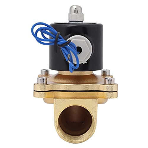 GJZIFGFWQ Válvula de Agua eléctrica, aleación Zinc DC12V Tipo Normalmente Cerrado válvula solenoide fácil Usar con señal for Aceite