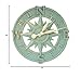 Whitehall Products Compass Rose Clock, Bronze Verdi