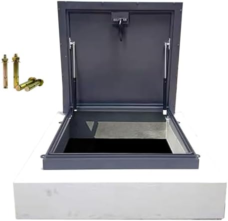 Heavy Duty Metal RV Roof Hatch Skylight, Lockable Escape Door 90° Opening, 110LBS Load Capacity Waterproof Access Cover for RV, Trailer, Camper (90cm/35.4in)