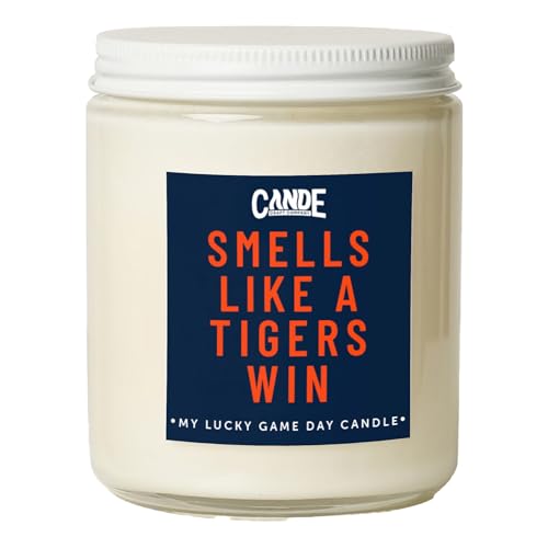 CANDECraftCo Smells Like a Tigers Win Candle, Vanilla Oak