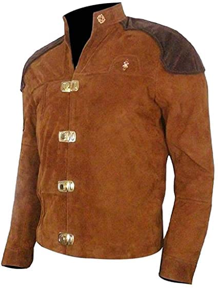 Men's Warriors Viper Pilot Battlestar Galactica Jacket Brown Real Suede Leather Jacket