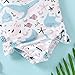 Girls Bathing Suits Summer Ruched Swimwear Fashion Kids 02Y Baby Swimsuit Girls Cartoon Clothes (White, 12-18 Months)