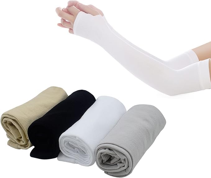 4pcs UV protección solar brazo mangas para hombres,mujeres compresión refrigeración manga,tatuaje encubrimiento mangas