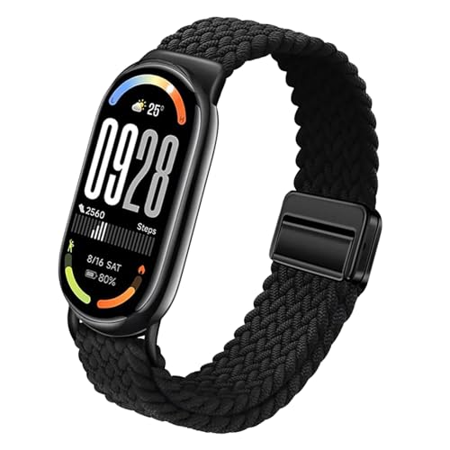 Miomg �o���h Xiaomi Smart Band 10/9/8 �Ή� �����x���g mi band 10 �ւ��o���h mi strap 9/8 �r���v�o���h �x���g �i�C���� �҂ݍ��� ���C�z�����o�b�N�� �E�H�b�`�o���h ���v�o���h �e�͐� �L�k�� ��