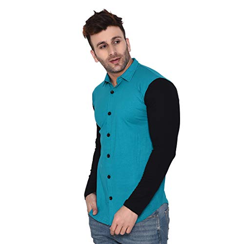 Image of Geum Men's Cotton Full Sleeve Spread Collar Casual Shirt
