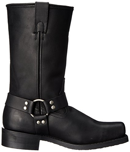 Bota de motocicleta masculina AdTec de 28 cm, preta, 38