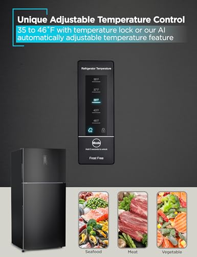 Image of BLACK+DECKER 16.4 Cu. Ft. Top Mount Refrigerator with Freezer, 2 Door Fridge with Separate Temperature Controls, Auto Defrost, Full Size Kitchen Appliance For Homes and Apartments, BR1640KB, Black