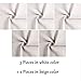 Linen Needlework Fabric, Kissbuty 5 PCS Linen Fabric Cloth for Garment Craft Flower Pot Decoration Embroidery Cross Stitch Cloth, 19.6 by 19.6 Inch (White Beige)
