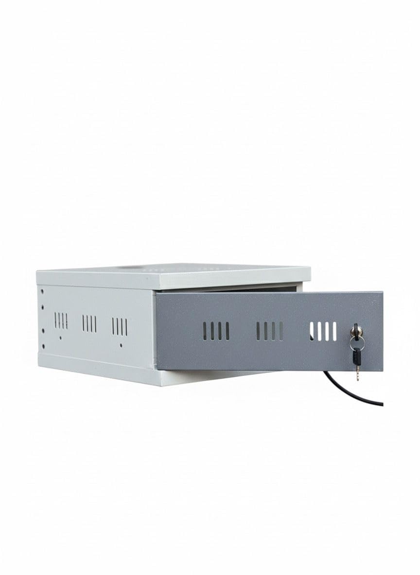 CAMANGLE 1U CCTV DVR Rack/NVR/Server/Network Rack with 3 Power Socket Plug Ventilated Metal Door Metal Cabinet Box(Size 1: 30cm X 30cm X 15cm)-image-41