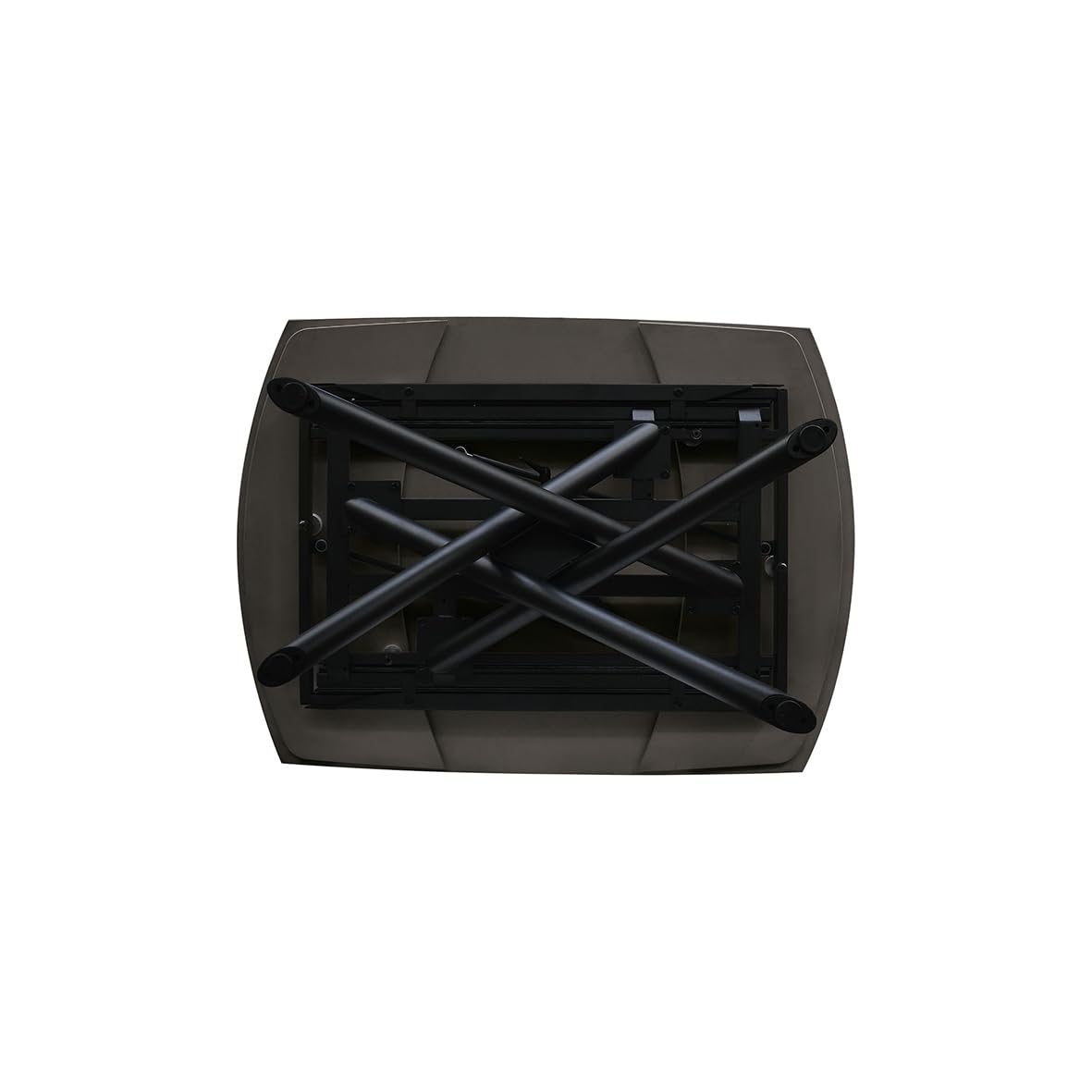 PAZZO DESIGN Tavolo Allungabile Rotante Brando, Piano Ceramica Nero Sahara, Gambe in Metallo Nere, Cucina, Salotto, Ovale, 120 x 88 x h76 cm - id_2207