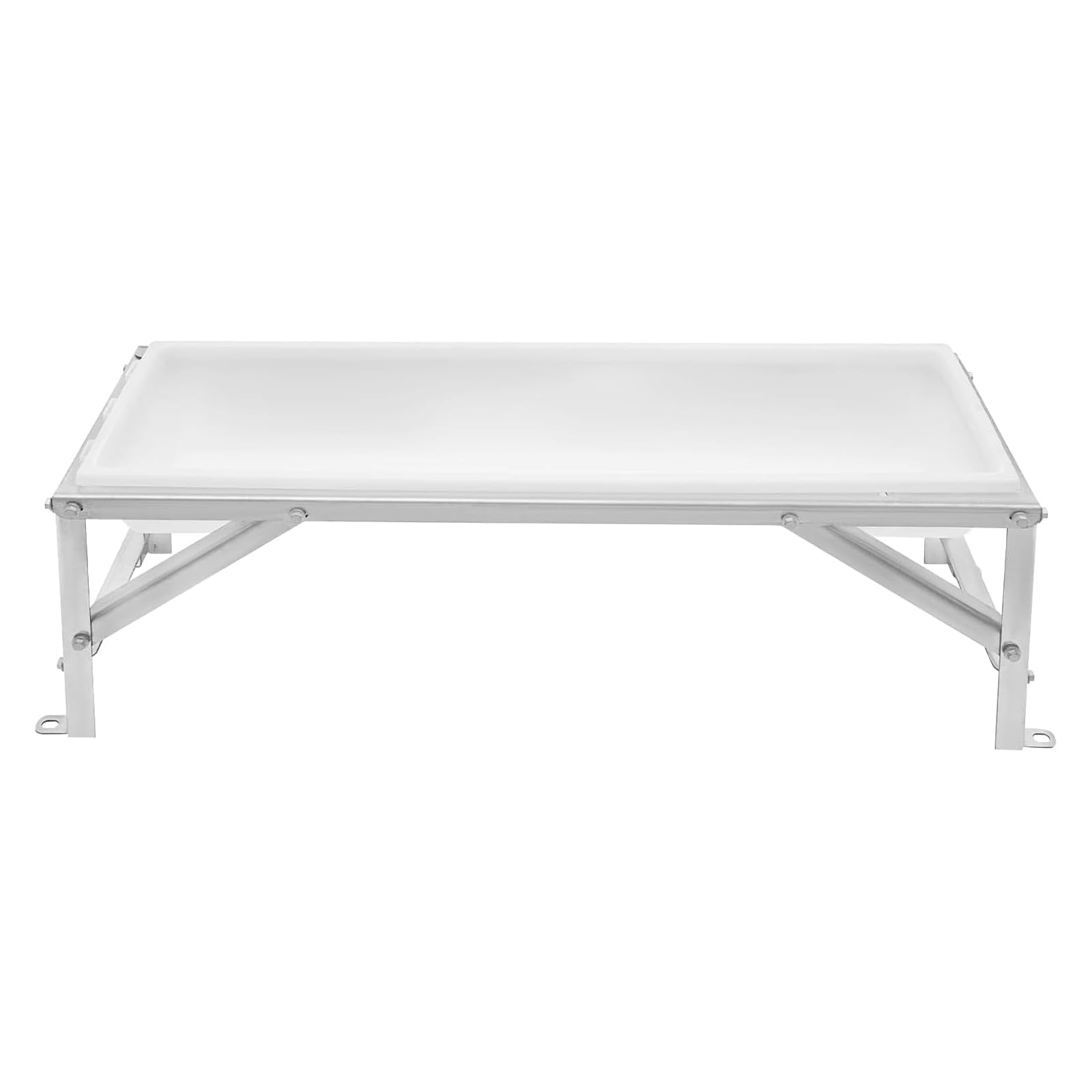 Comedero para ganado con soporte de metal, comedero de gran capacidad con estructura triangular, ideal para cabras, ovejas, caballos y alpacas