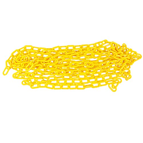 Iplusmile Plastic Safety Chain Driveway Chain Barrier With Sun Shield Resistant Technology For Construction Site Garage 6M (Yellow) #TOP6
