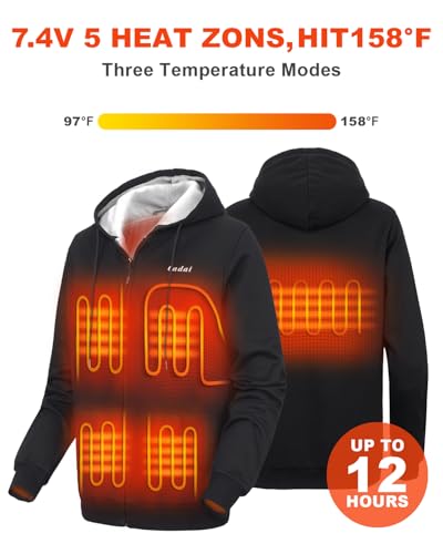 Cadai Heated Hoodie For Men And Women With 7.4V Battery Pack thumb #1