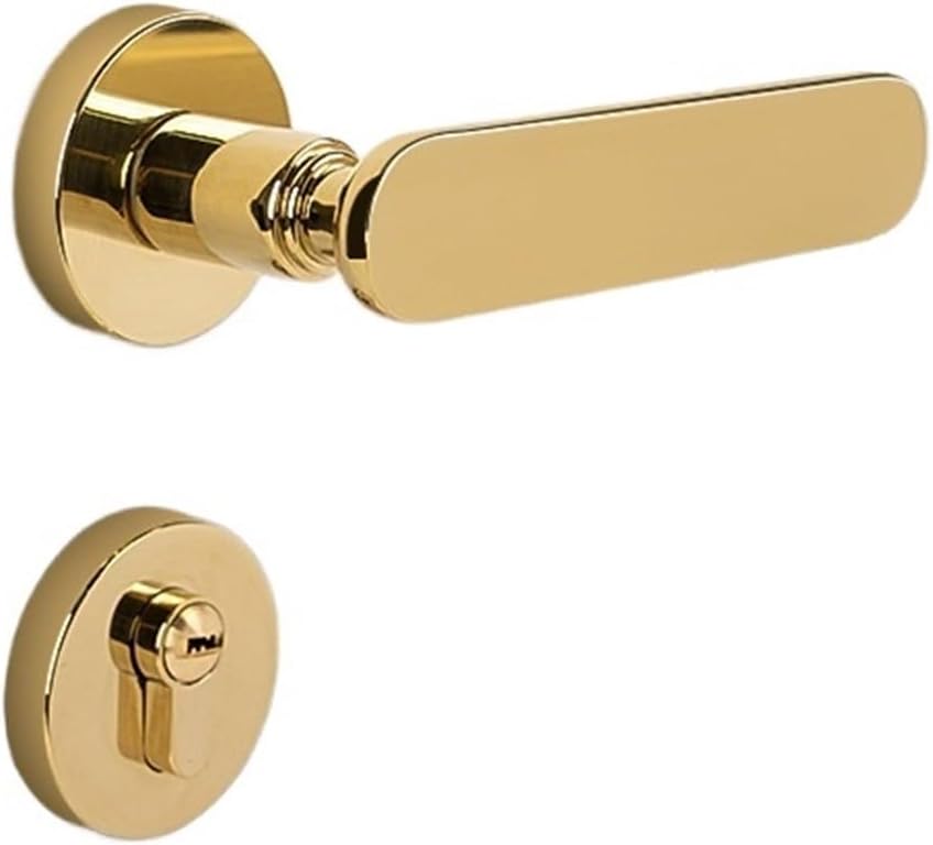 Silver Modern Light Luxury Indoor Door Lock Household Magnetic Silent Bedroom Door Handle Room Door Lock(B7 2006 Gray Magnetic Suction)