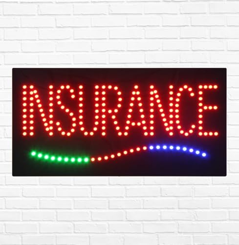 LED Insurance Sign for Retail Business Displays |Advertising Electronic Light