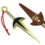 DBKJ 7.09inch Anime Kakashi Namikaze Minato Kunai Cosplay Sword Action Figure Weapon Sword Collection Gift Simulation Ninja Kunai Kids Toys(Gold)