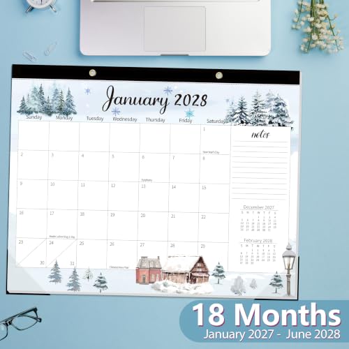 Image of GuassLee Large Desk Calendar 2027-2028, 18 Months, 22 inch x 17 inch
