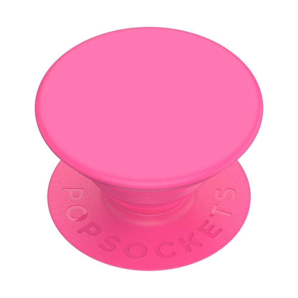 PopSockets Klebendes Handy-Grip, Halter, Handyständer, Hot Pink - Neon Pink