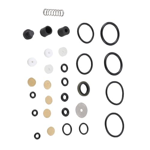 Greensen Pièces de Rechange pour Compresseur D'air PCP, Joint d'étanchéité PVC Métallique Set de Segments de Piston avec 14 Joints d'étanchéité 2 Segments de Piston 5 Plaques Anti