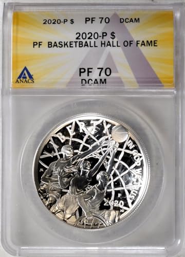 2020 BASKETBALL HALL OF FAME $1 PF-70 ANACS