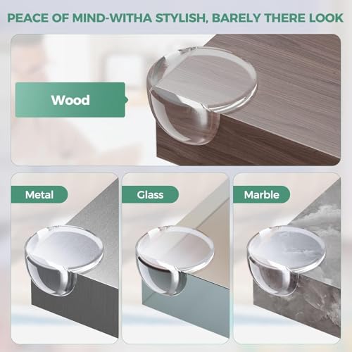 Image of RECLUSE 8 Pcs Super Strong Adhesive Large Baby safty Pre-Glued Corner Protectors and Edge Protection for Child Safety, for Table and Furniture Corners, Bumper Protection for Baby and Children