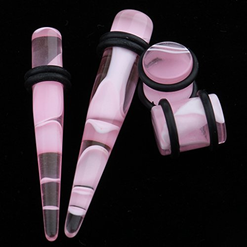 Generic Kit Expansor de Tampões de Ouvido de Acrílico 64pcs Conjunto de Alongamento de Medidores de