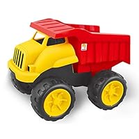TOYVENTURES Huge Size Push and Go Construction Vehicle Monster Dump Truck Digger Dumper Bulldozer Excavator Toy (1 Piece, Size Big 11 Inch)