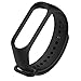 MiPhee 2-Pack Silicone Bands for Mi Band 4/ 3 Xiaomi Smartwatch Replacement Strap, Black