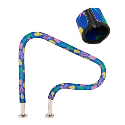 Pool Handrail Cover Neoprene Zippered Swimming Pool Railing Covers Non Slip Pool Handle Rail Cover Wrap Grip Sleeve with Zipper (Blue, 8 Feet)