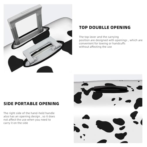 Dalmatian Print Dog Travel Luggage Cover Elastic Suitcase Protector Washable Baggage Covers For Trunk Case Fits 25-28 Inch Luggage4